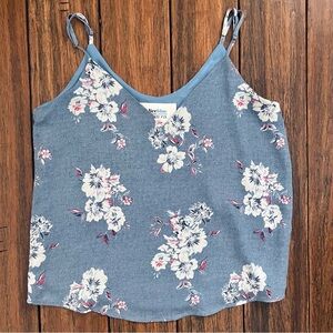 Alice Blue Stitch Fix Floral Tank Top Dressy Small Career Office Blouse Blue S